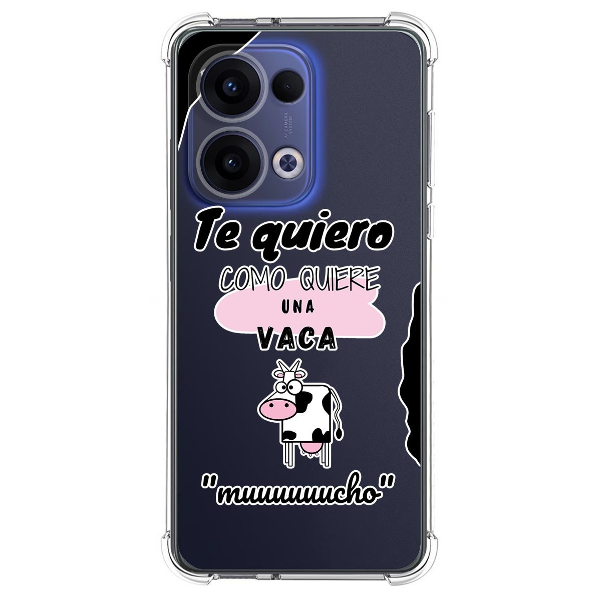 Funda Silicona Antigolpes para Oppo Reno 13 5G diseño Vaca Dibujos