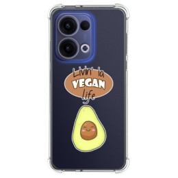 Funda Silicona Antigolpes para Oppo Reno 13 5G diseño Vegan Life Dibujos