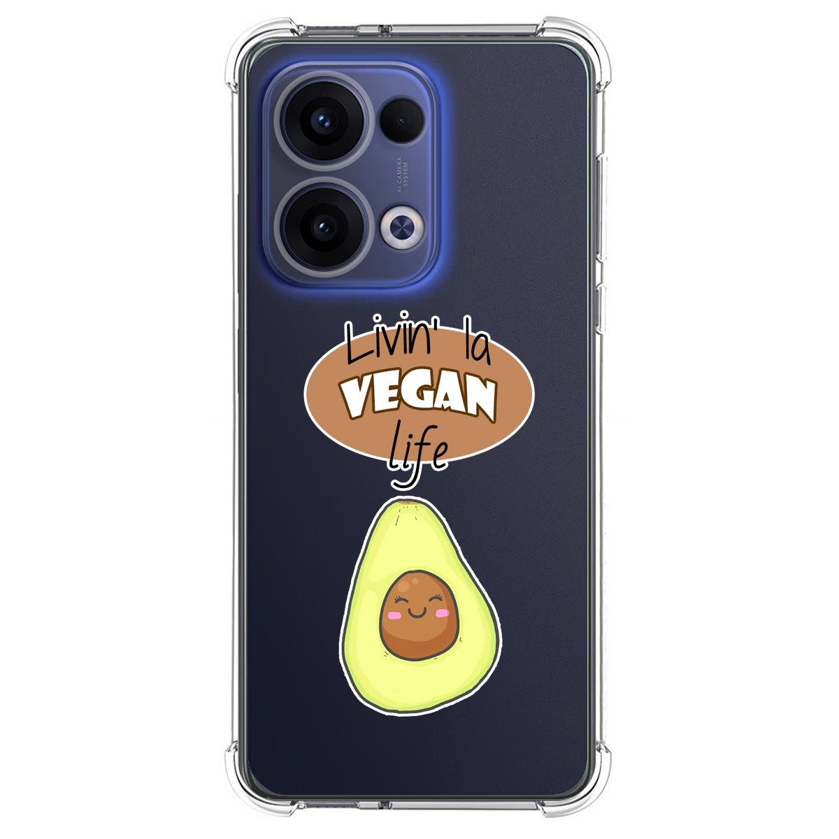 Funda Silicona Antigolpes para Oppo Reno 13 5G diseño Vegan Life Dibujos