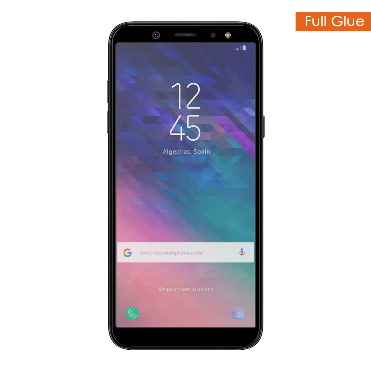 Protector Cristal Templado Completo Full Glue Negro para Samsung Galaxy A6 Plus (2018) Vidrio