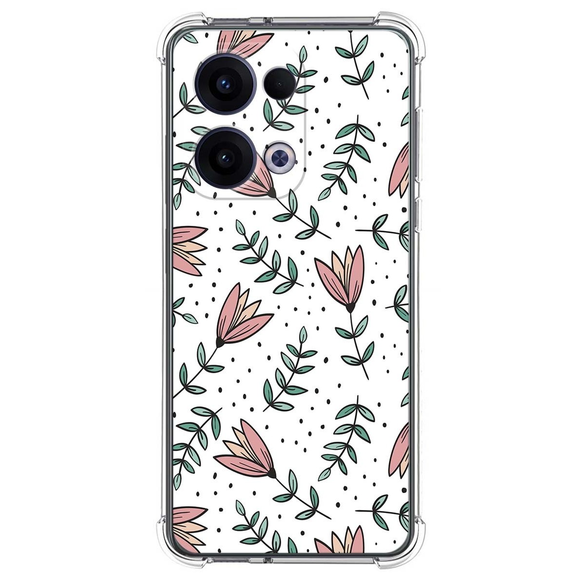 Funda Silicona Antigolpes para Oppo Reno 13 5G diseño Flores 01 Dibujos