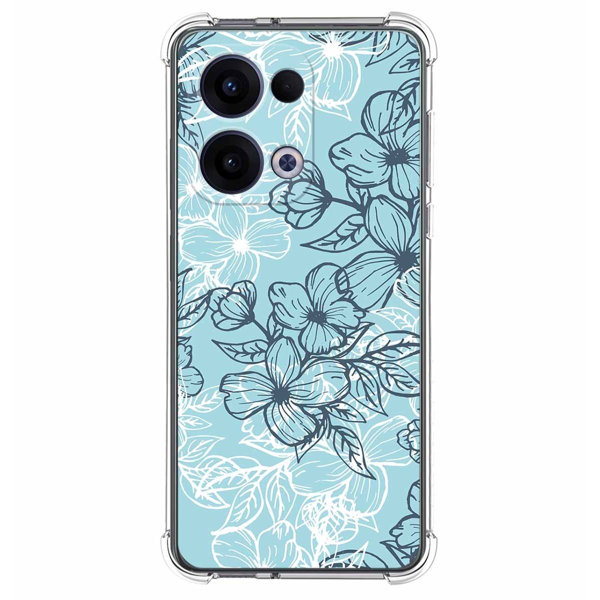Funda Silicona Antigolpes para Oppo Reno 13 5G diseño Flores 03 Dibujos