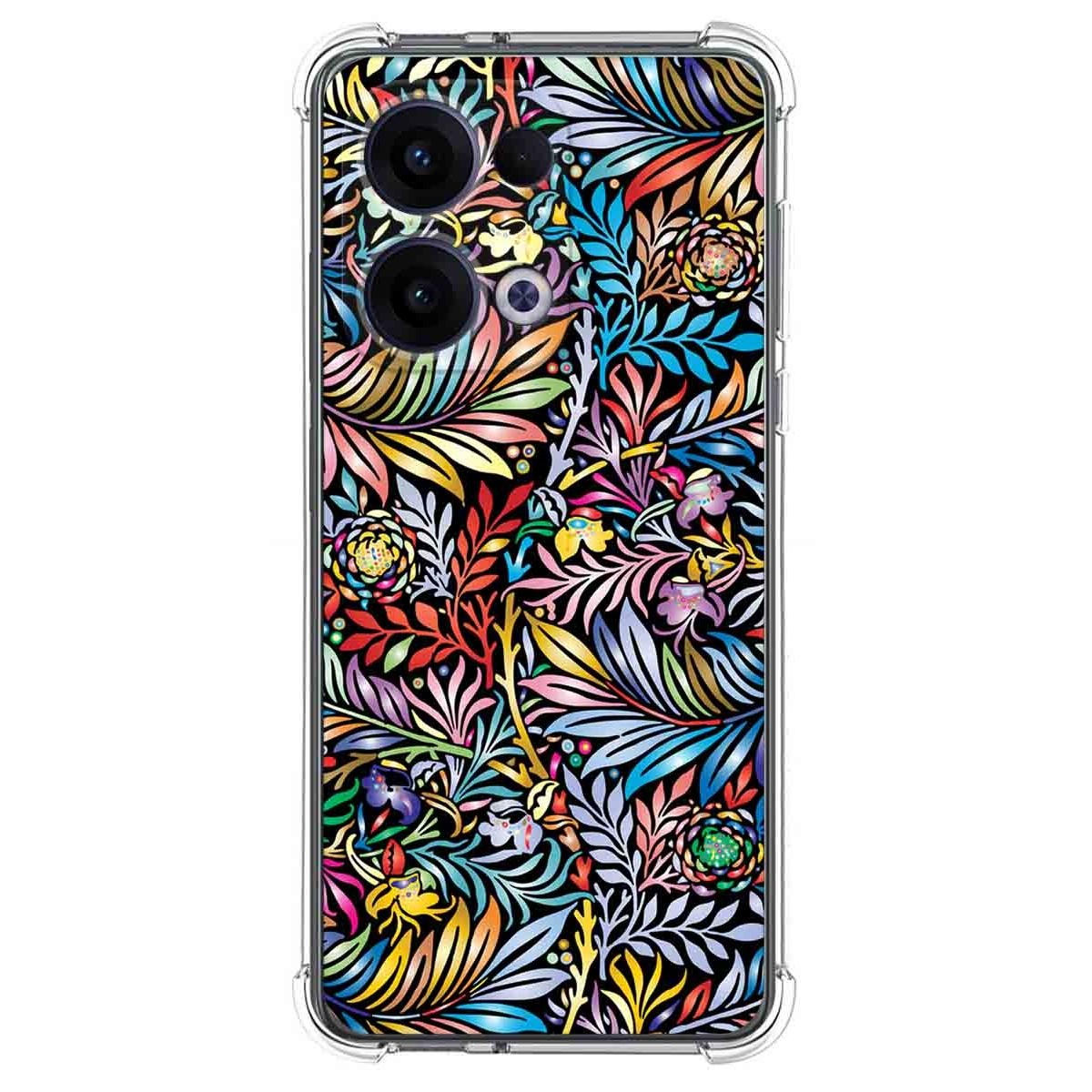 Funda Silicona Antigolpes para Oppo Reno 13 5G diseño Flores 04 Dibujos