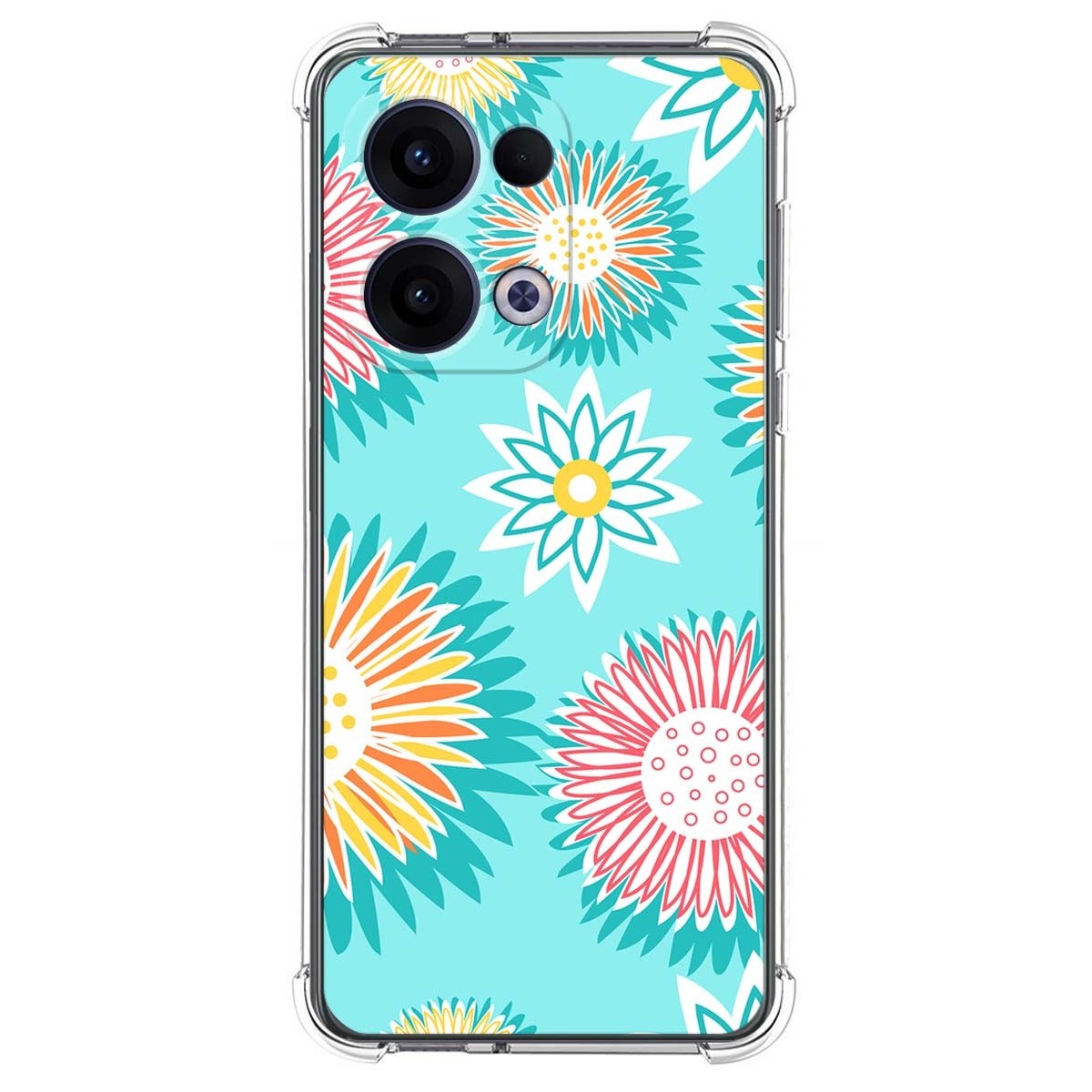 Funda Silicona Antigolpes para Oppo Reno 13 5G diseño Flores 05 Dibujos