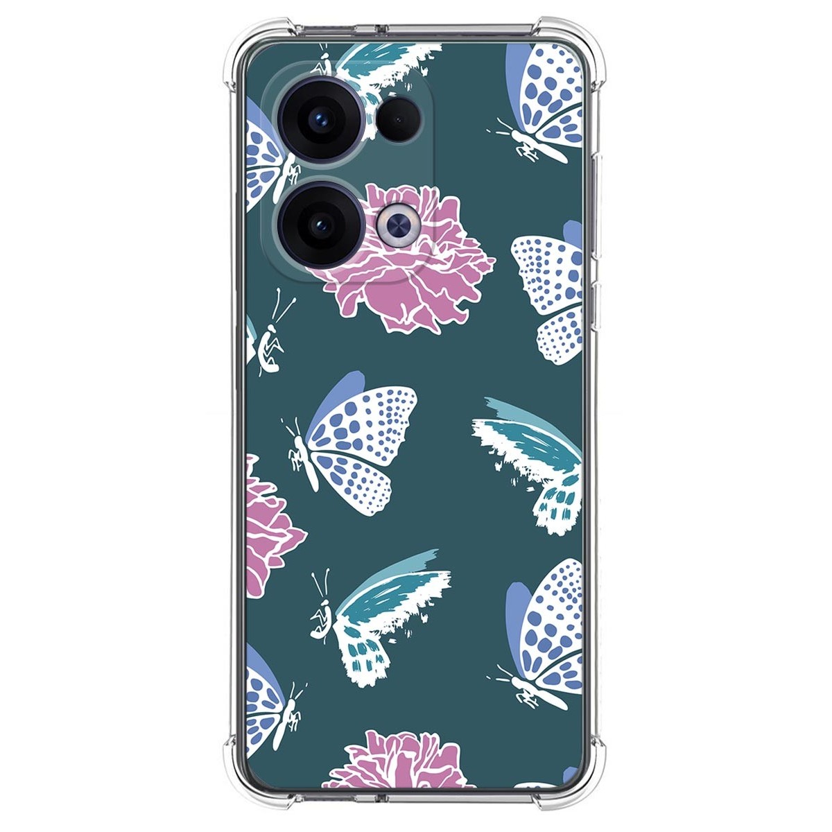 Funda Silicona Antigolpes para Oppo Reno 13 5G diseño Flores 10 Dibujos