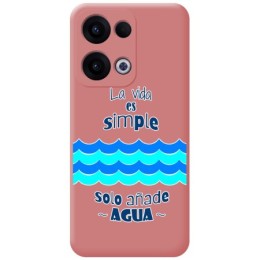 Funda Silicona Líquida Rosa para Oppo Reno 13 5G diseño Agua Dibujos