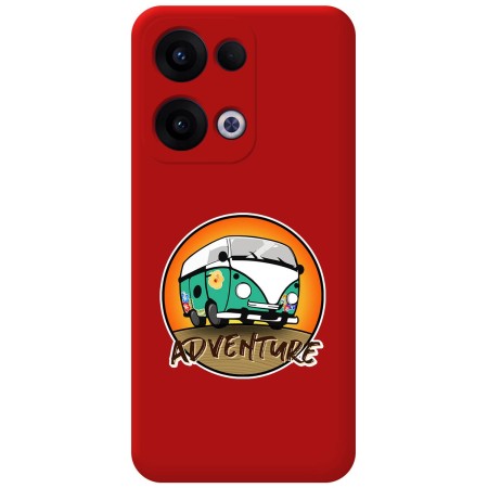 Funda Silicona Líquida Roja para Oppo Reno 13 5G diseño Adventure Dibujos