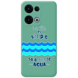 Funda Silicona Líquida Verde para Oppo Reno 13 5G diseño Agua Dibujos