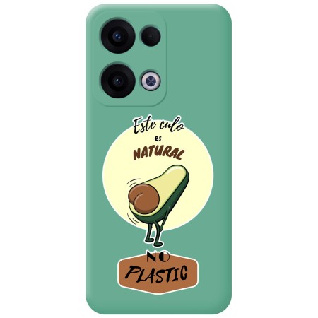 Funda Silicona Líquida Verde para Oppo Reno 13 5G diseño Culo Natural Dibujos