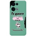 Funda Silicona Líquida Verde para Oppo Reno 13 5G diseño Vaca Dibujos