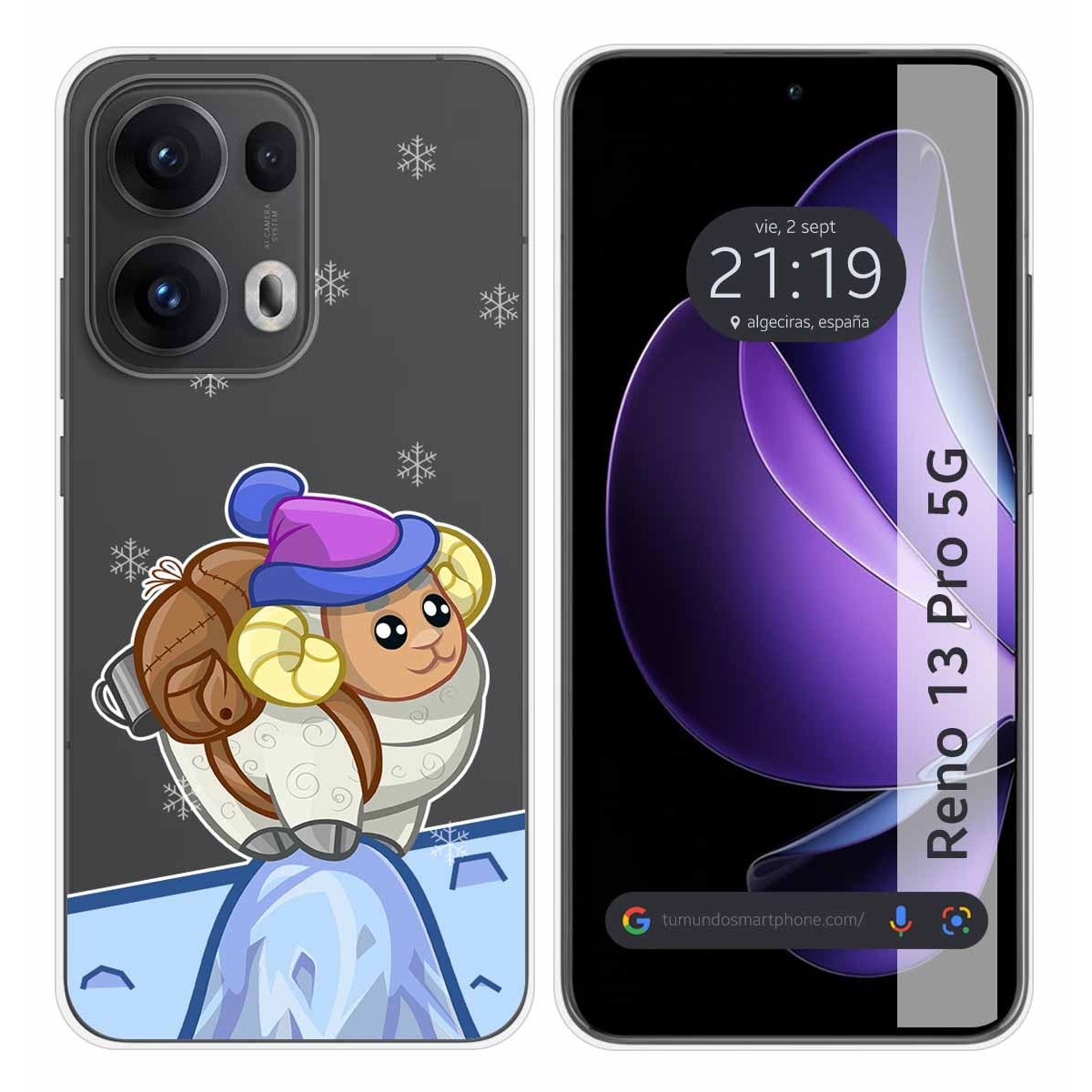 Funda Silicona Transparente para Oppo Reno 13 Pro 5G diseño Cabra Dibujos