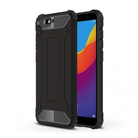 Funda Tipo Hybrid Tough Armor (Pc+Tpu) Negra para Huawei Honor 7A / Y6 2018