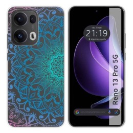 Funda Silicona Transparente para Oppo Reno 13 Pro 5G diseño Mandala Dibujos