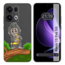 Funda Silicona Transparente para Oppo Reno 13 Pro 5G diseño Mono Dibujos
