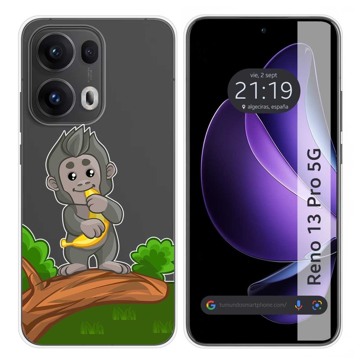 Funda Silicona Transparente para Oppo Reno 13 Pro 5G diseño Mono Dibujos
