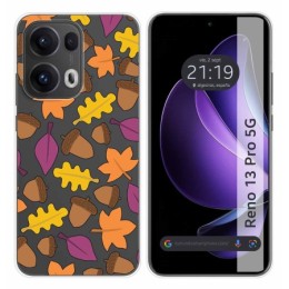 Funda Silicona Transparente para Oppo Reno 13 Pro 5G diseño Otoño Dibujos