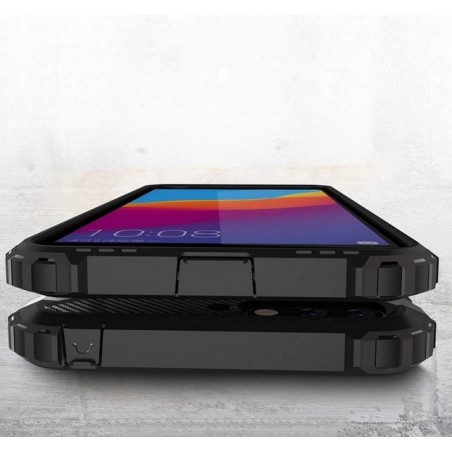Funda Tipo Hybrid Tough Armor (Pc+Tpu) Negra para Huawei Honor 7A / Y6 2018