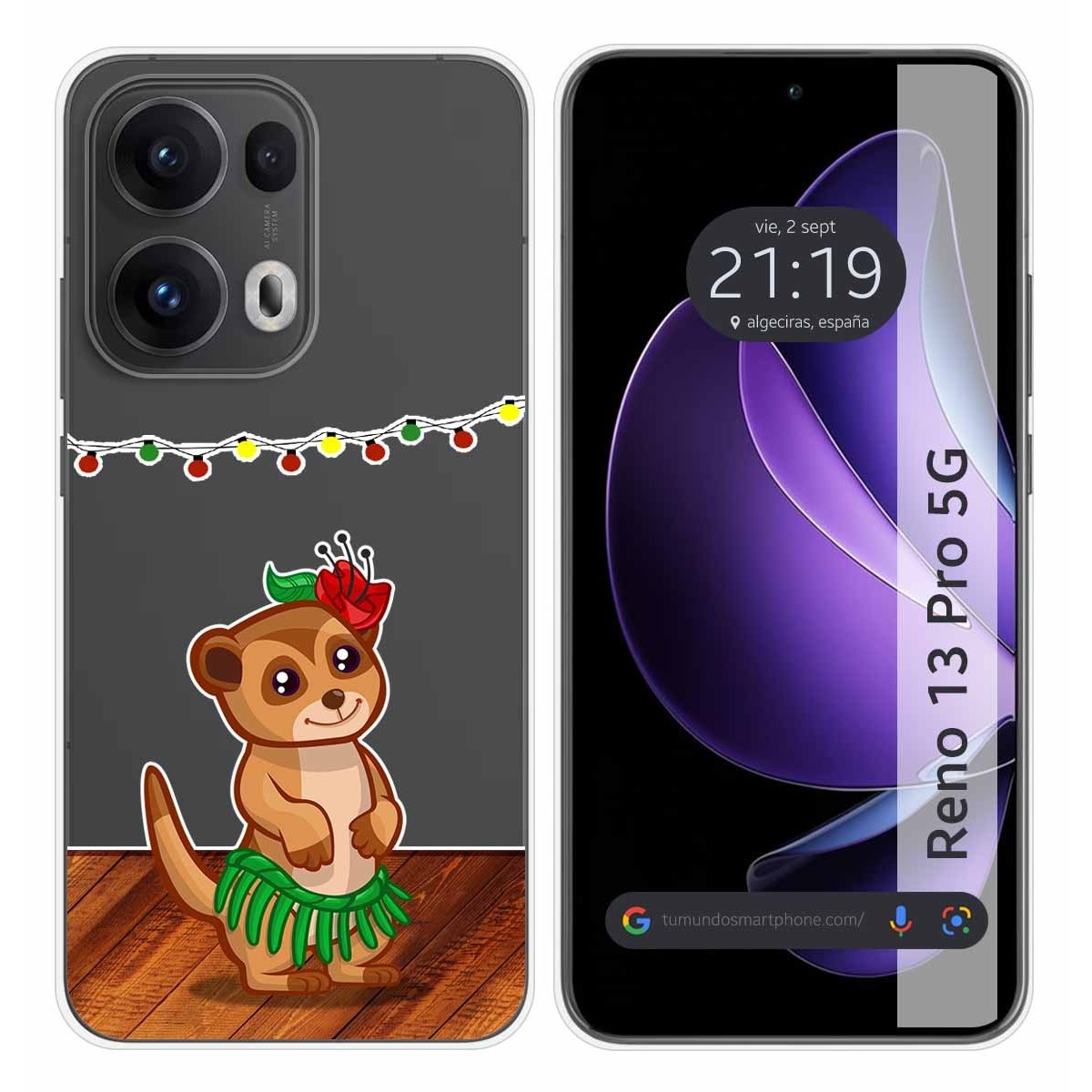 Funda Silicona Transparente para Oppo Reno 13 Pro 5G diseño Suricata Dibujos