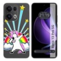 Funda Silicona Transparente para Oppo Reno 13 Pro 5G diseño Unicornio Dibujos