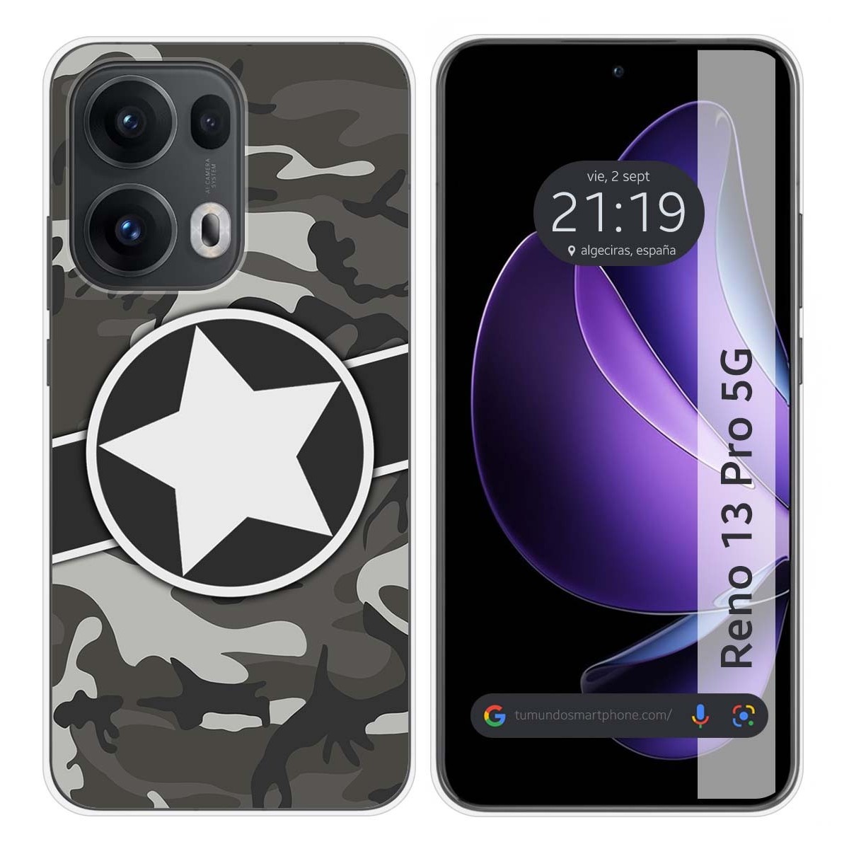 Funda Silicona para Oppo Reno 13 Pro 5G diseño Camuflaje 02 Dibujos