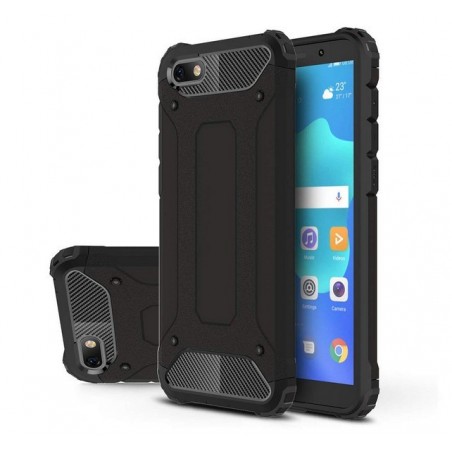 Funda Tipo Hybrid Tough Armor (Pc+Tpu) Negra para Huawei Honor 7S / Y5 2018