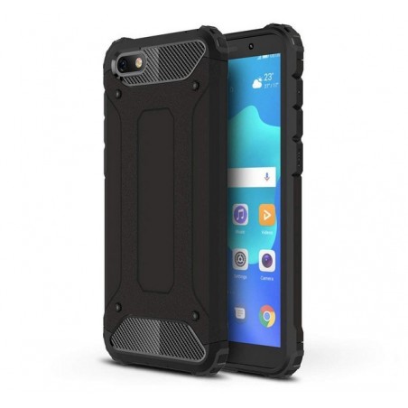 Funda Tipo Hybrid Tough Armor (Pc+Tpu) Negra para Huawei Honor 7S / Y5 2018