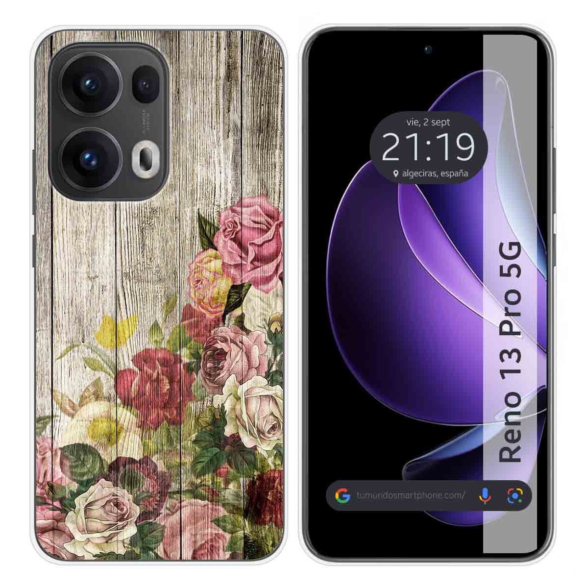 Funda Silicona para Oppo Reno 13 Pro 5G diseño Madera 08 Dibujos