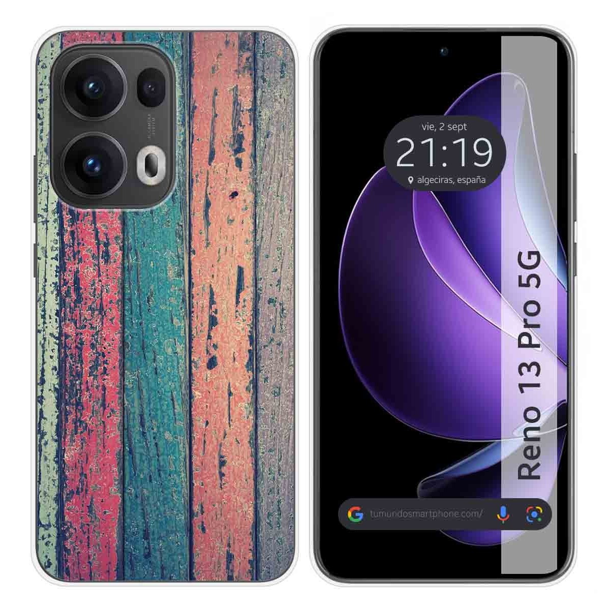 Funda Silicona para Oppo Reno 13 Pro 5G diseño Madera 10 Dibujos
