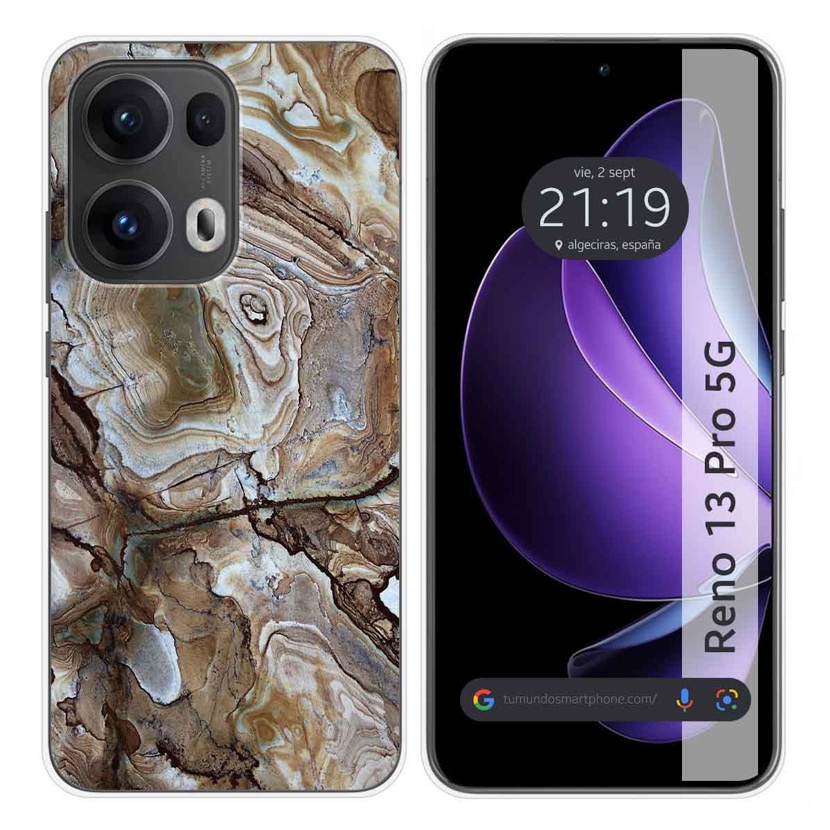 Funda Silicona para Oppo Reno 13 Pro 5G diseño Mármol 14 Dibujos