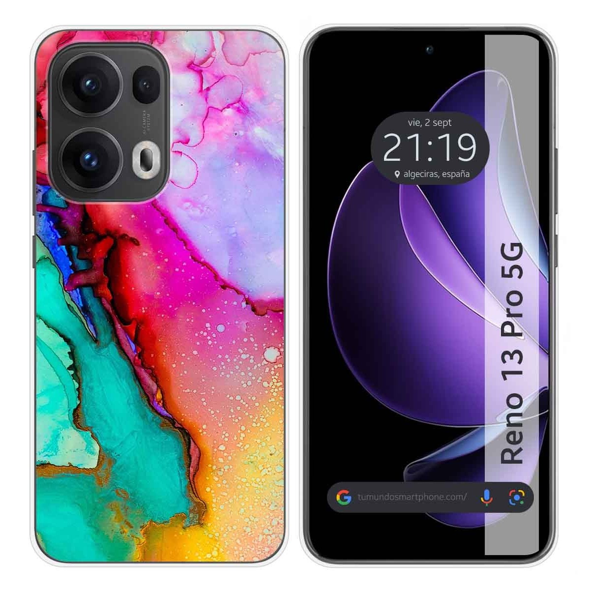 Funda Silicona para Oppo Reno 13 Pro 5G diseño Mármol 15 Dibujos