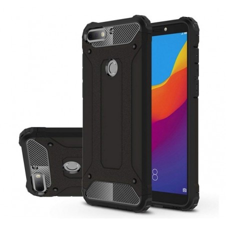 Funda Tipo Hybrid Tough Armor (Pc+Tpu) Negra para Huawei Honor 7C / Y7 2018