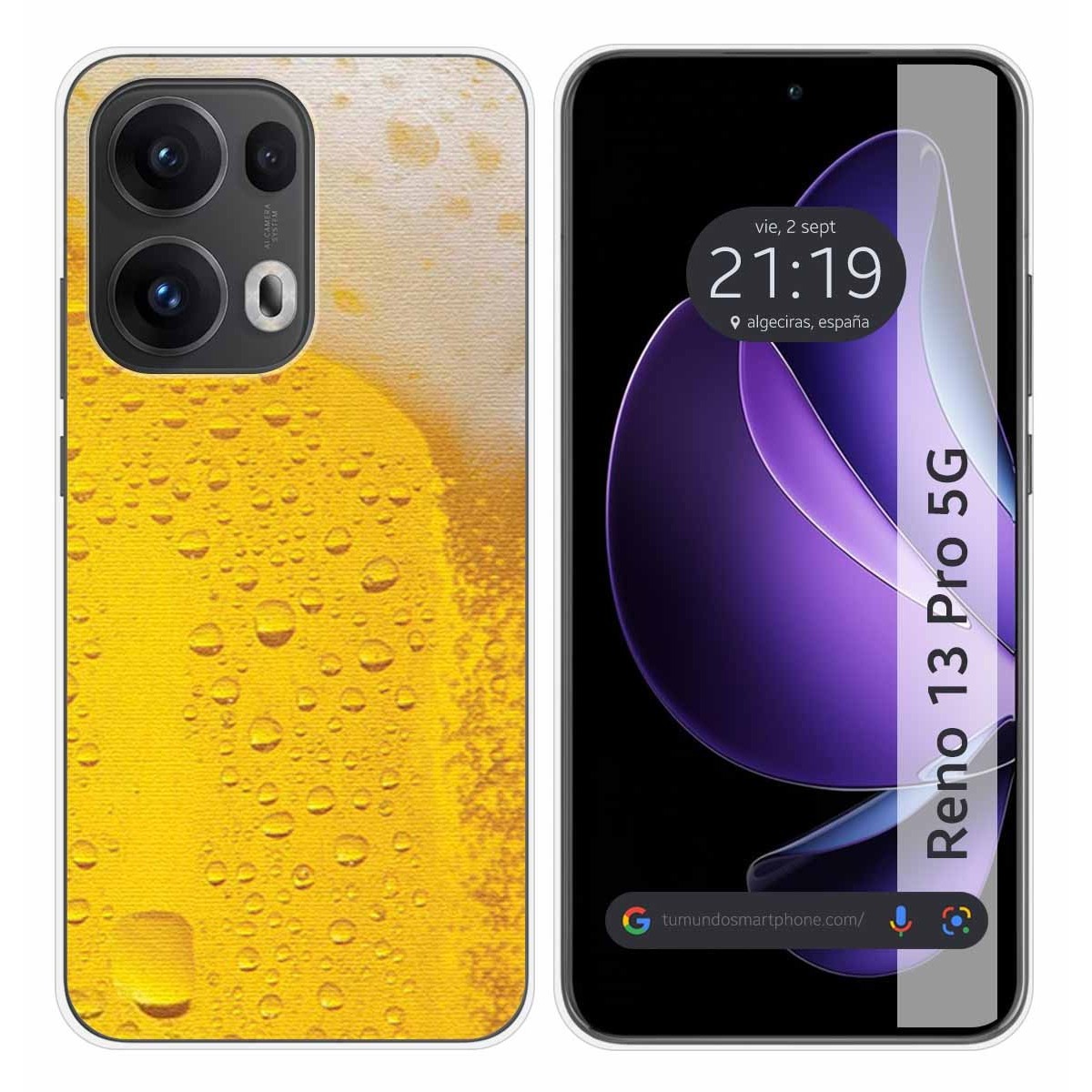 Funda Silicona para Oppo Reno 13 Pro 5G diseño Cerveza Dibujos