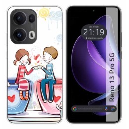 Funda Silicona para Oppo Reno 13 Pro 5G diseño Café Dibujos