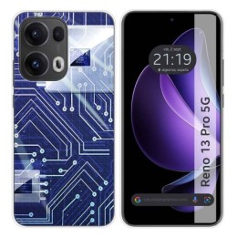 Funda Silicona para Oppo Reno 13 Pro 5G diseño Circuito Dibujos