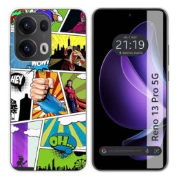 Funda Silicona para Oppo Reno 13 Pro 5G diseño Comic Dibujos