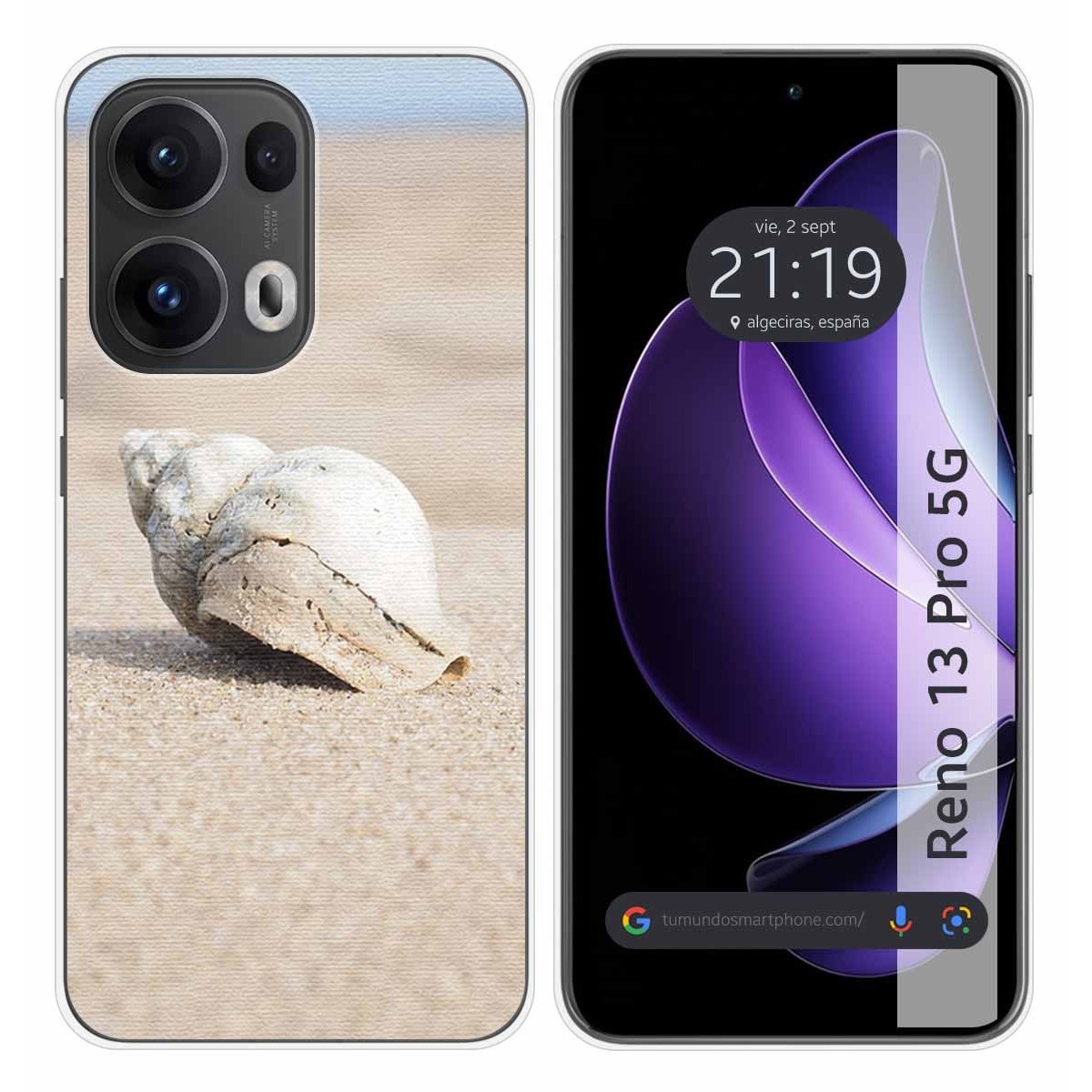 Funda Silicona para Oppo Reno 13 Pro 5G diseño Concha Dibujos