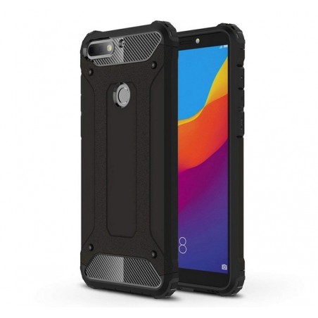 Funda Tipo Hybrid Tough Armor (Pc+Tpu) Negra para Huawei Honor 7C / Y7 2018