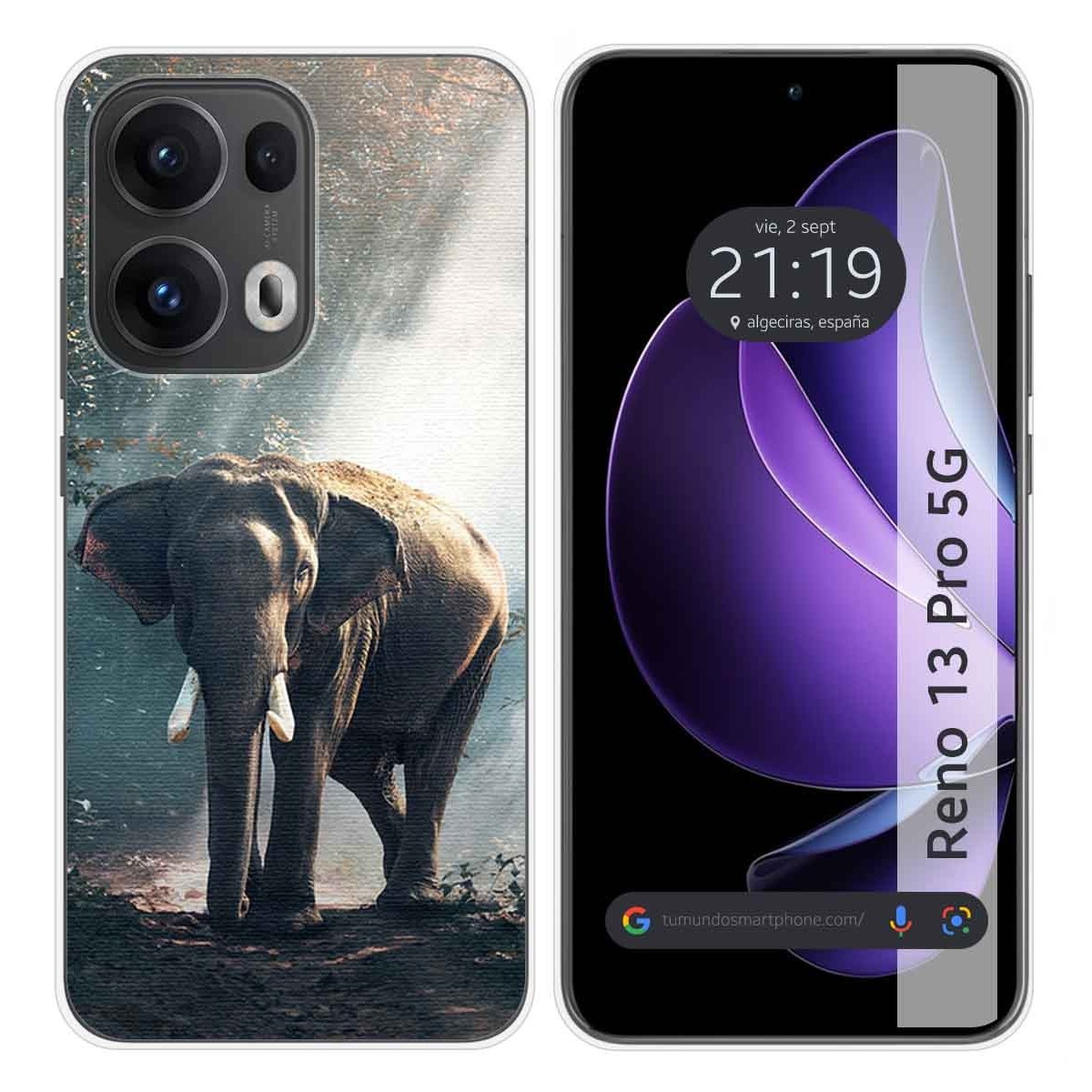 Funda Silicona para Oppo Reno 13 Pro 5G diseño Elefante Dibujos