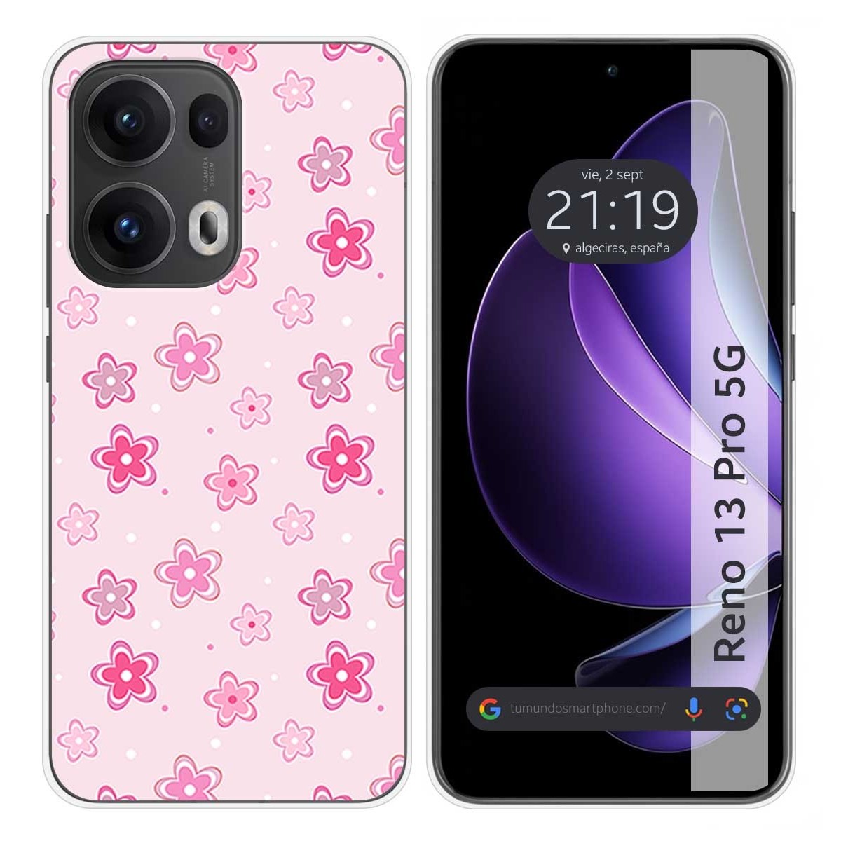 Funda Silicona para Oppo Reno 13 Pro 5G diseño Flores Dibujos