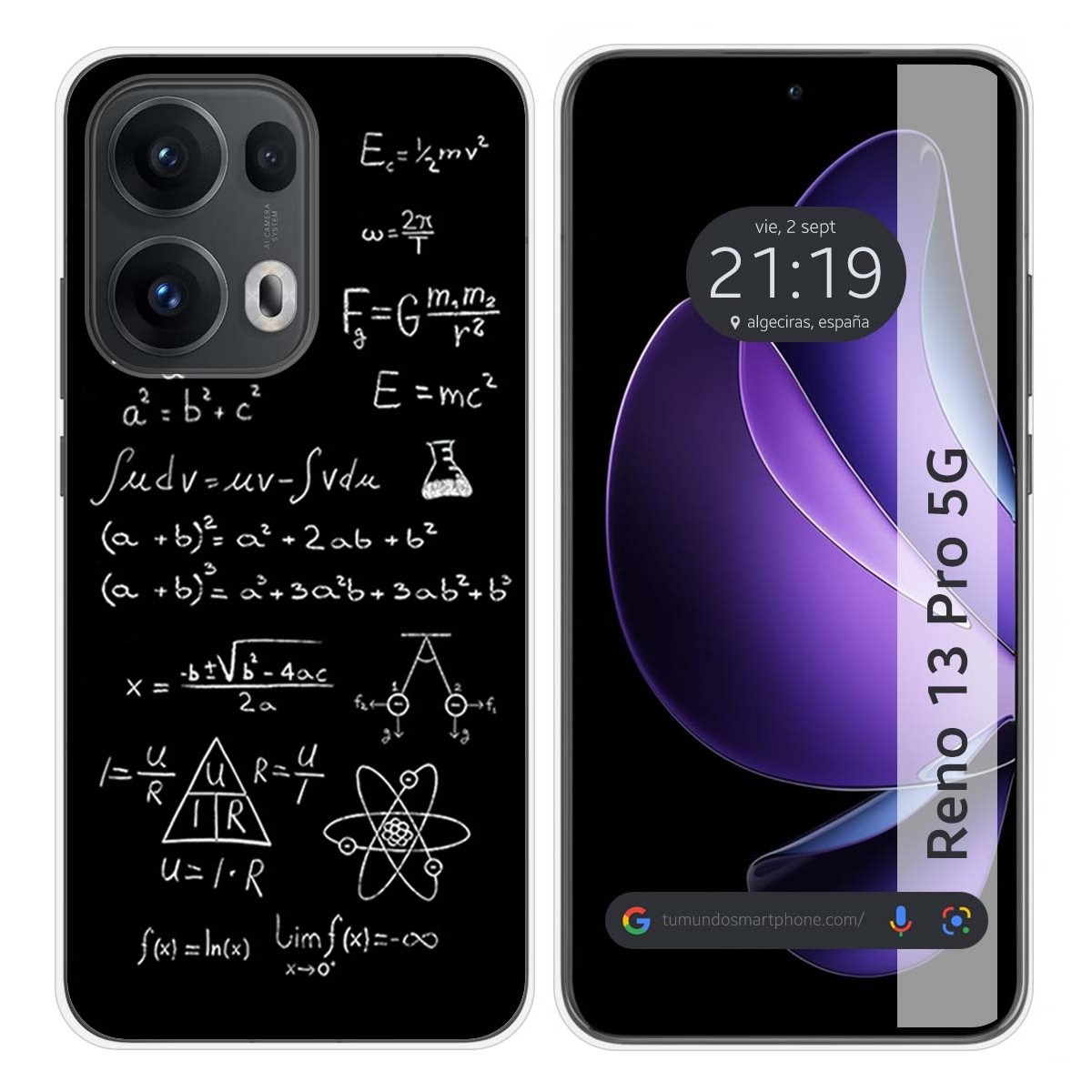 Funda Silicona para Oppo Reno 13 Pro 5G diseño Formulas Dibujos