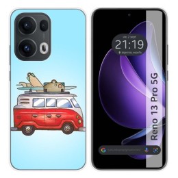 Funda Silicona para Oppo Reno 13 Pro 5G diseño Furgoneta Dibujos