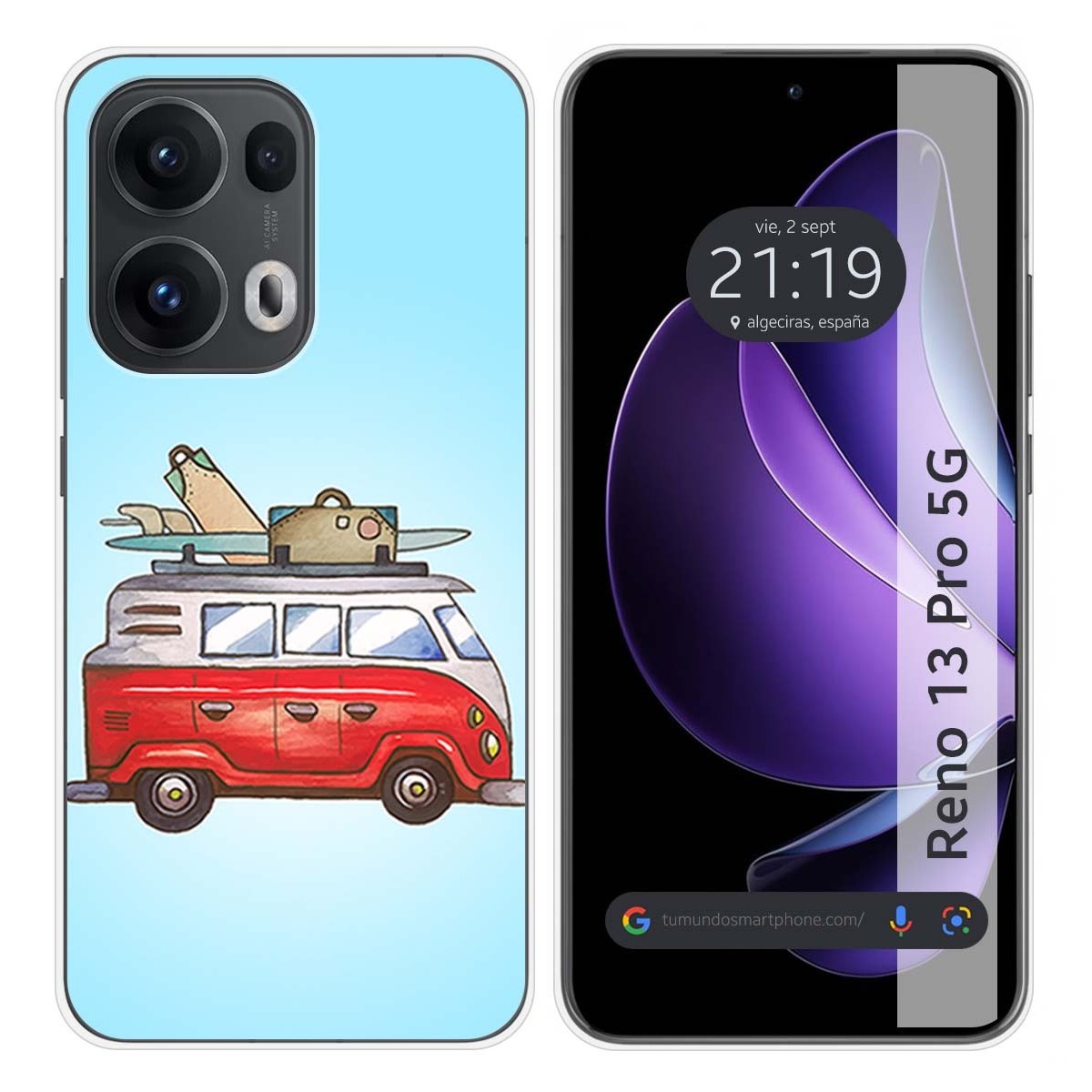 Funda Silicona para Oppo Reno 13 Pro 5G diseño Furgoneta Dibujos