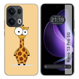Funda Silicona para Oppo Reno 13 Pro 5G diseño Jirafa Dibujos