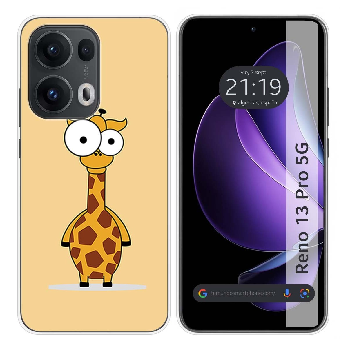 Funda Silicona para Oppo Reno 13 Pro 5G diseño Jirafa Dibujos