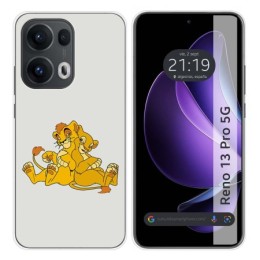 Funda Silicona para Oppo Reno 13 Pro 5G diseño Leones Dibujos