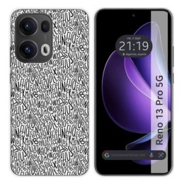 Funda Silicona para Oppo Reno 13 Pro 5G diseño Letras Dibujos