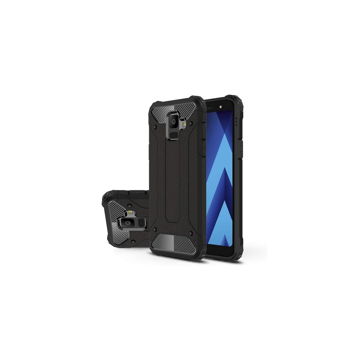 Funda Tipo Hybrid Tough Armor (Pc+Tpu) Negra para Samsung Galaxy A6 (2018)