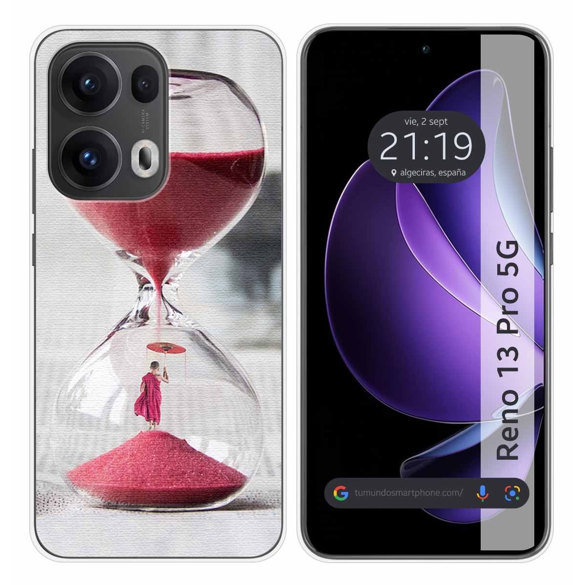Funda Silicona para Oppo Reno 13 Pro 5G diseño Reloj Dibujos
