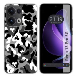 Funda Silicona para Oppo Reno 13 Pro 5G diseño Snow Camuflaje Dibujos
