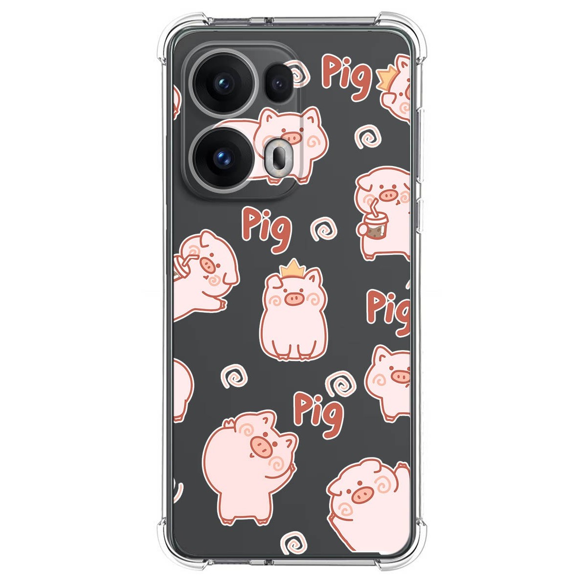Funda Silicona Antigolpes para Oppo Reno 13 Pro 5G diseño Cerdos Dibujos
